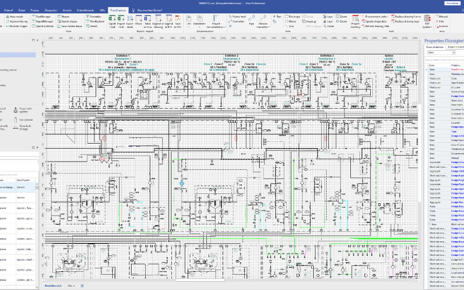 Engineering data interface used to review diagrams and technical information